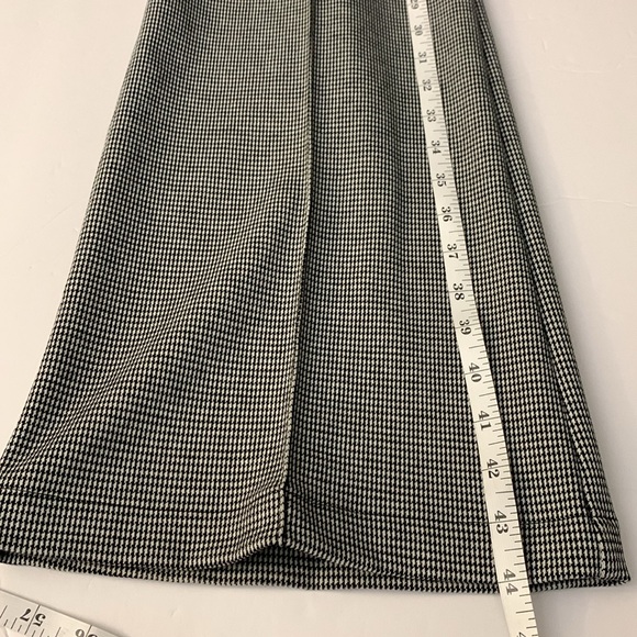 Loft Women's Houndstooth Pintucked Pull-On Flare Pants Size XL High Rise - Picture 11 of 14